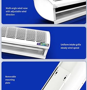 Amazon.co.jp: 壁掛け式エアカーテン、2速風向低ノイズエアカーテン