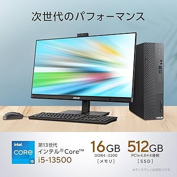 Amazon.co.jp: ASUS デスクトップパソコン S500SE 第13世代 Core i5
