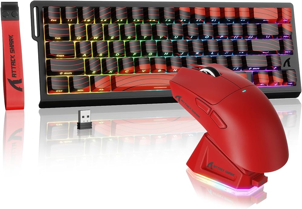 Amazon | ATTACK SHARK X68PRO HE ラピッドトリガーキーボード&X11