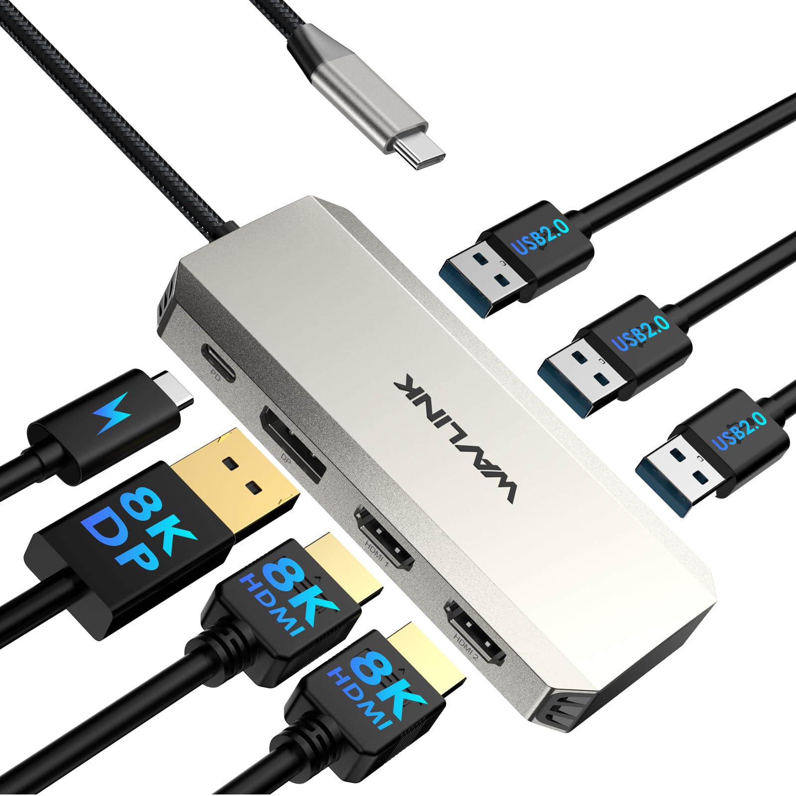 Amazon | WAVLINK USB C ドック トリプルディスプレイ、7-in-1 ラップ