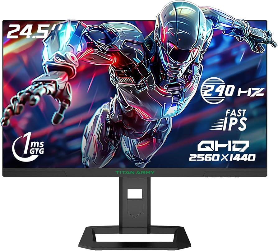 Amazon.com: TITAN ARMY 24.5 Inch 240Hz 1440p Gaming Monitor, QHD