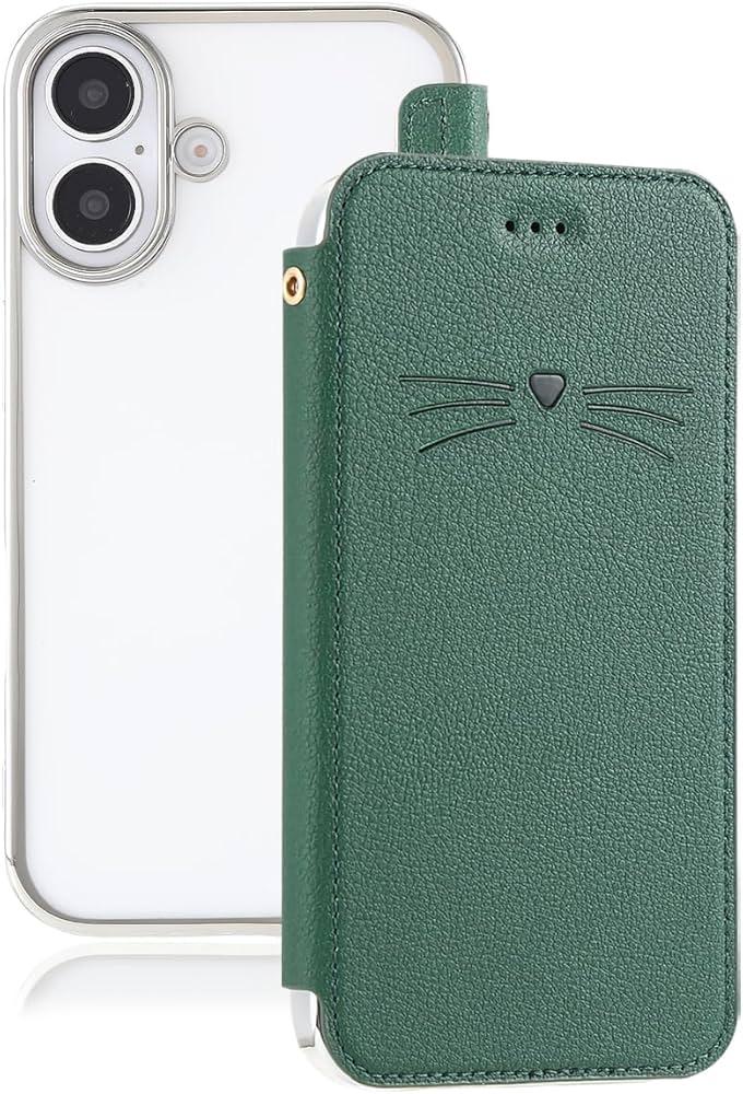 Amazon.co.jp: iPhone16Plus 可愛いケース 手帳型 背面クリア 透明