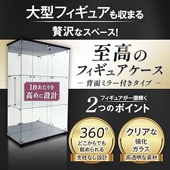 Amazon.co.jp: 生活グッズラボ ショーケース ガラスケース 背面ミラー
