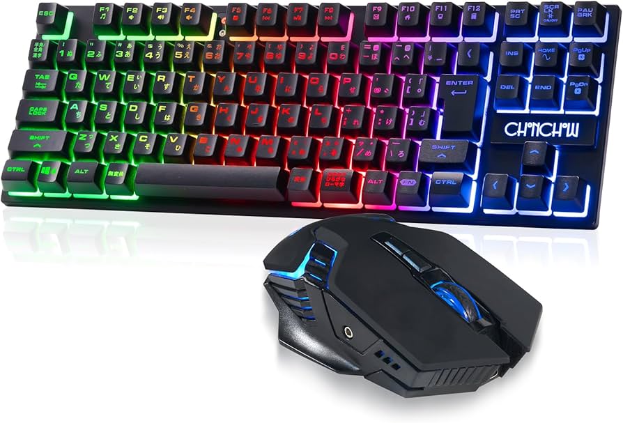 Amazon.co.jp: CHONCHOW ワイヤレス ゲーミングキーボードマウスセット