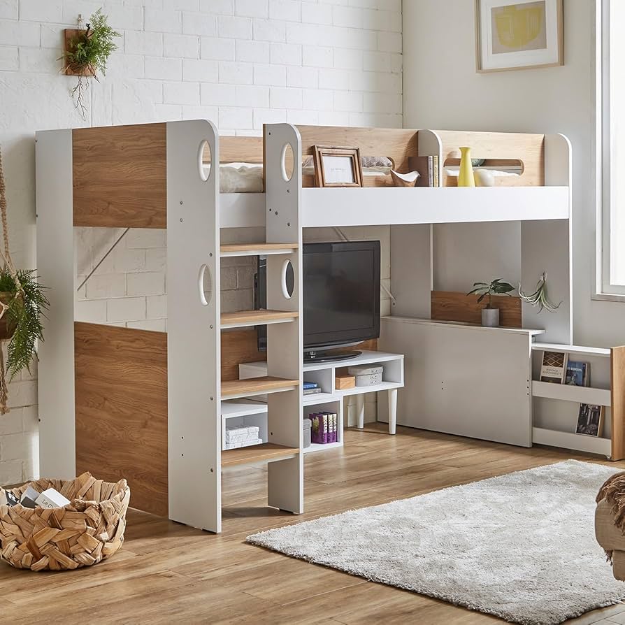 Amazon｜三栄コーポレーション ロフトベッド シングル ハイタイプ