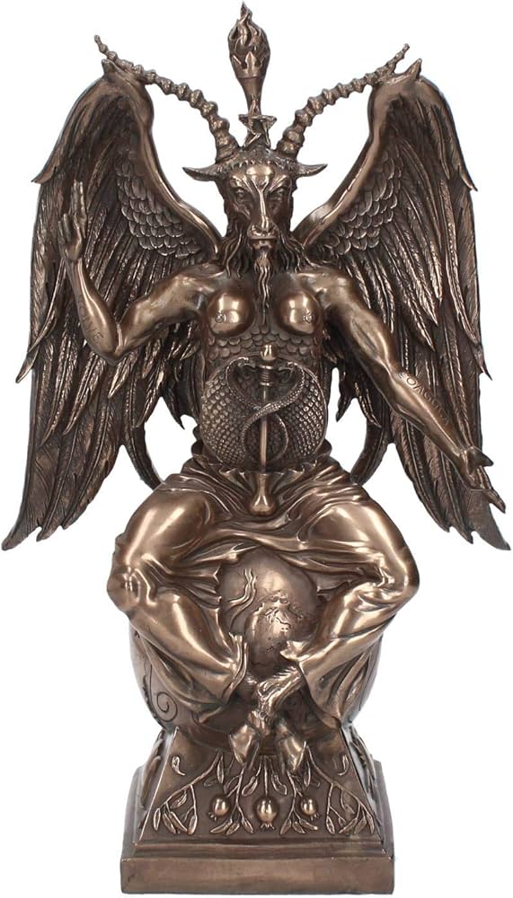 Amazon.co.jp: ネメシスナウブロンズバフォメット悪魔の置物 - 大38cm
