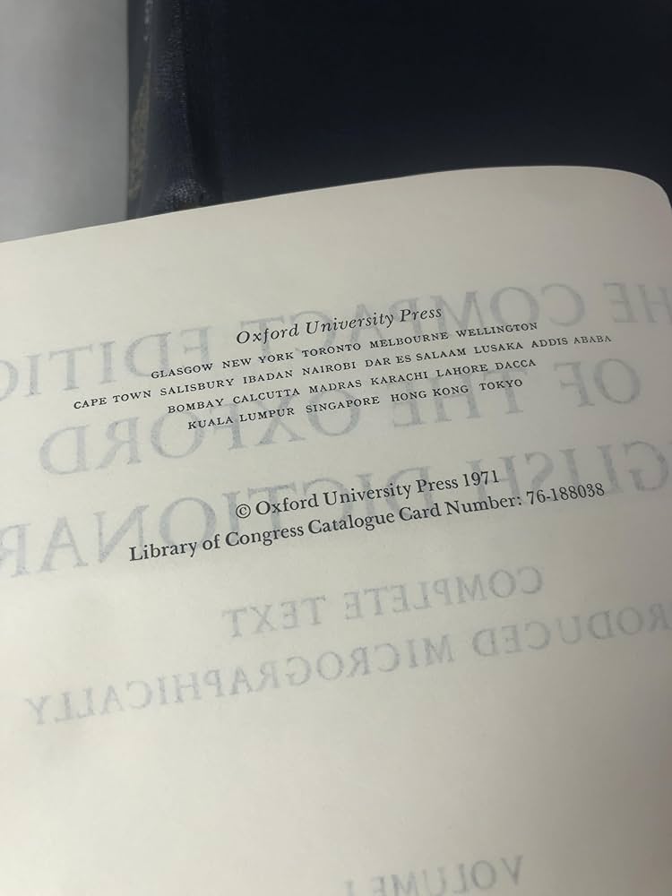 The Compact Edition of the Oxford English Dictionary (2 Volume Set