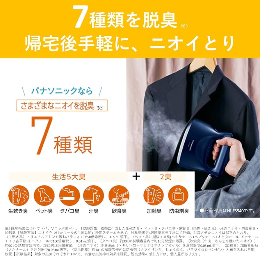 Amazon | パナソニック 衣類スチーマー スチームアイロン ベーシック