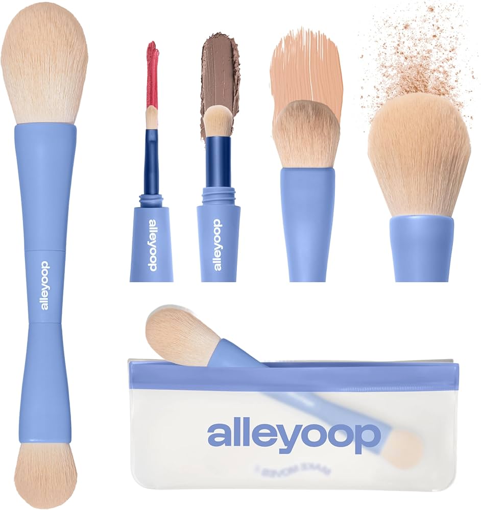 Amazon.com: Alleyoop Multi-Tasker 4-in-1 Travel Makeup Brush Set