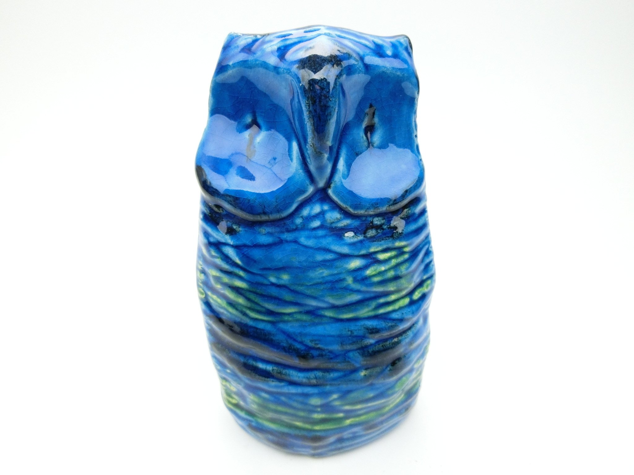 Amazon.co.jp: ビトッシ リミニブルー イタリア陶器 フクロウ F49