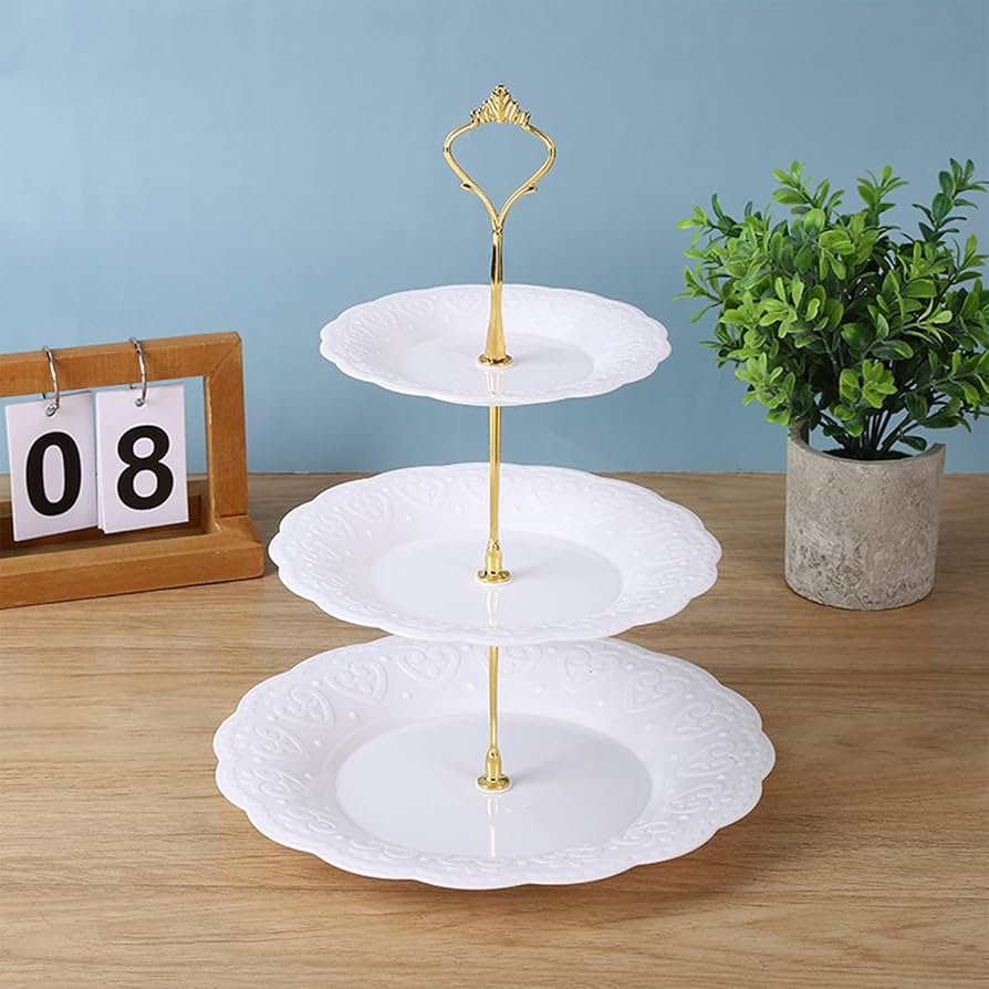 Amazon｜ケーキスタンド アフタヌーンティースタンド 三段ケーキ