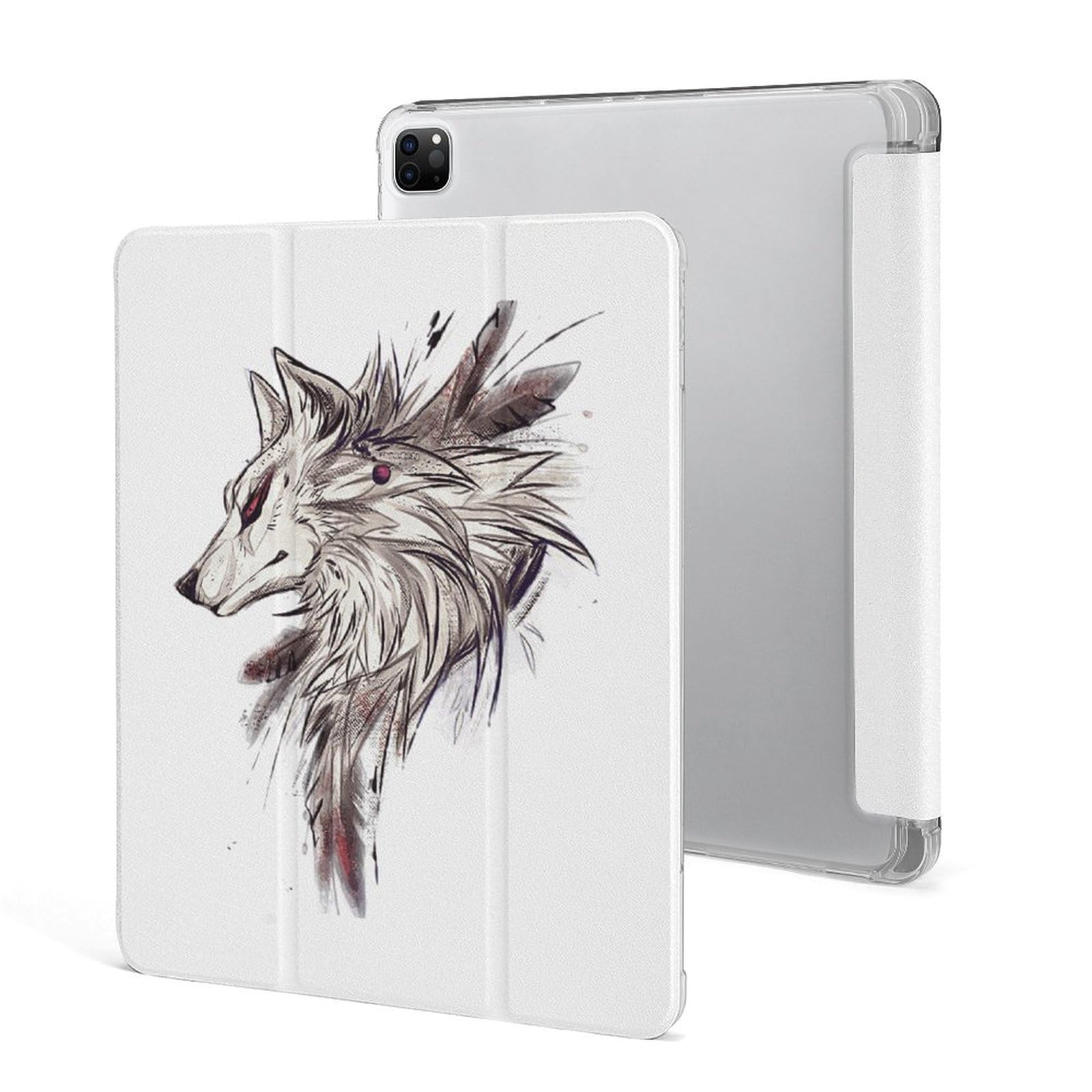 Amazon.co.jp: iPad Pro 2021 (12.9in)ケース かっこいい 狼 オオガミ