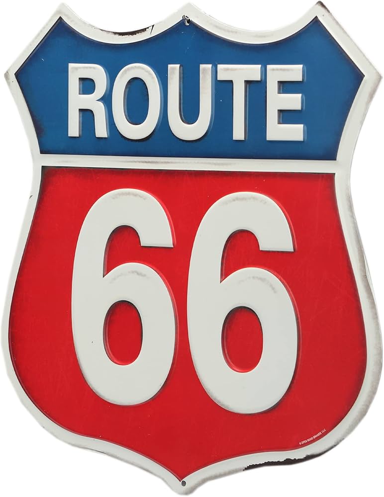 Amazon.co.jp: Route 66 エンボスメタルサイン - ヴィンテージルート66