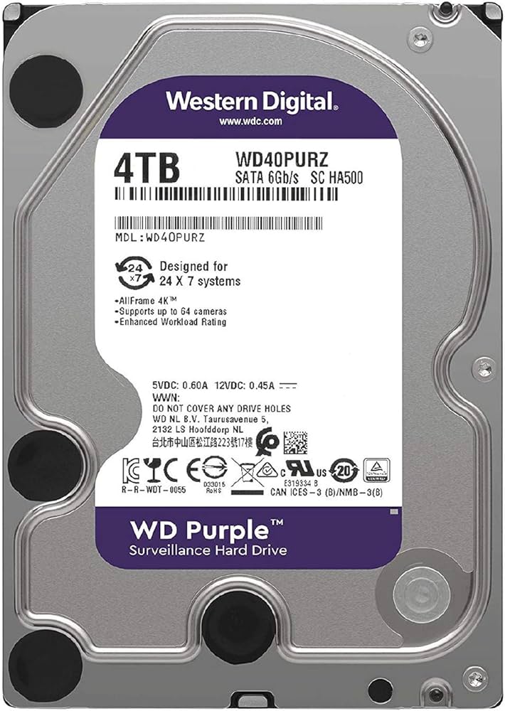 Amazon | Western Digital ウエスタンデジタル 内蔵 HDD 4TB WD Purple