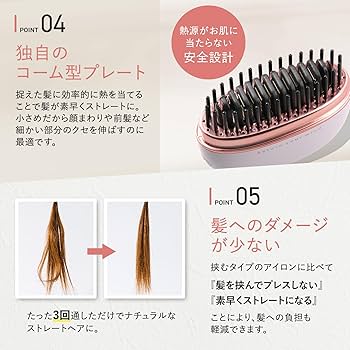 Amazon | RYM ポータブル コードレス ヘアアイロン 【軽さ137gで