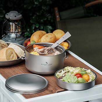 Amazon.com: Boundless Voyage Outdoor Titanium Lunch Box Uncoated