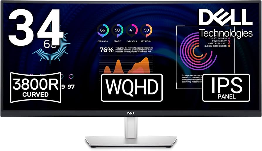 Amazon.com: Dell 34 Curved USB-C Hub Monitor P3424WE - 86.5cm (34