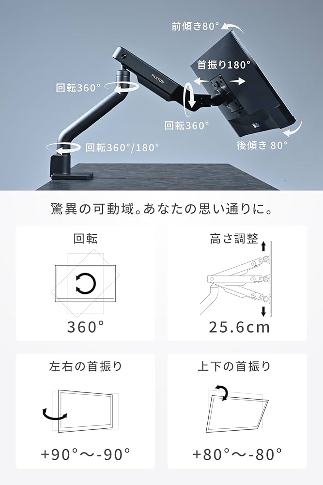 Amazon.co.jp: PAXTON モニターアーム 日本メーカー監修 テレワーク