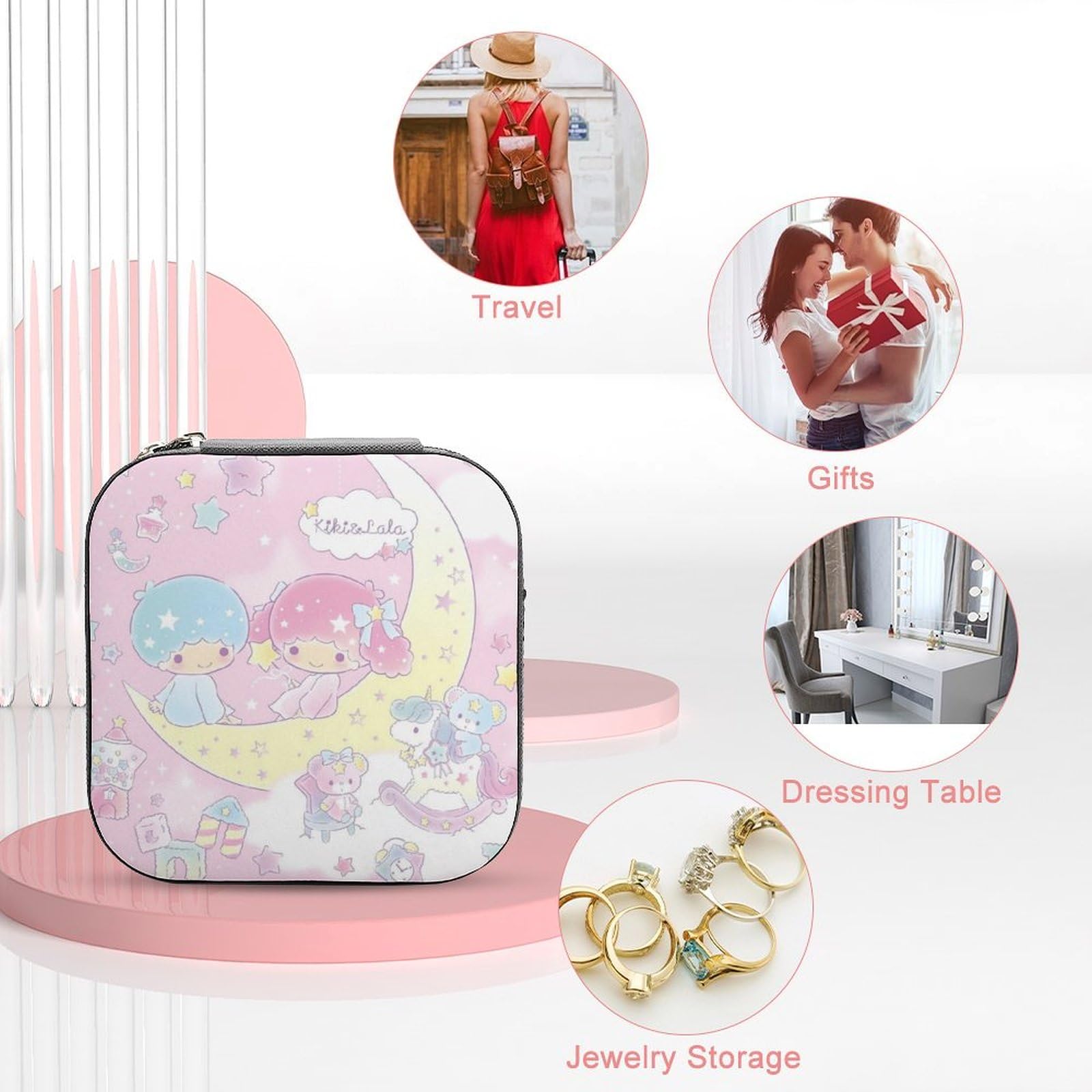 Amazon｜キキララ ジュエリーボックス ジュエリーケース PUレザー