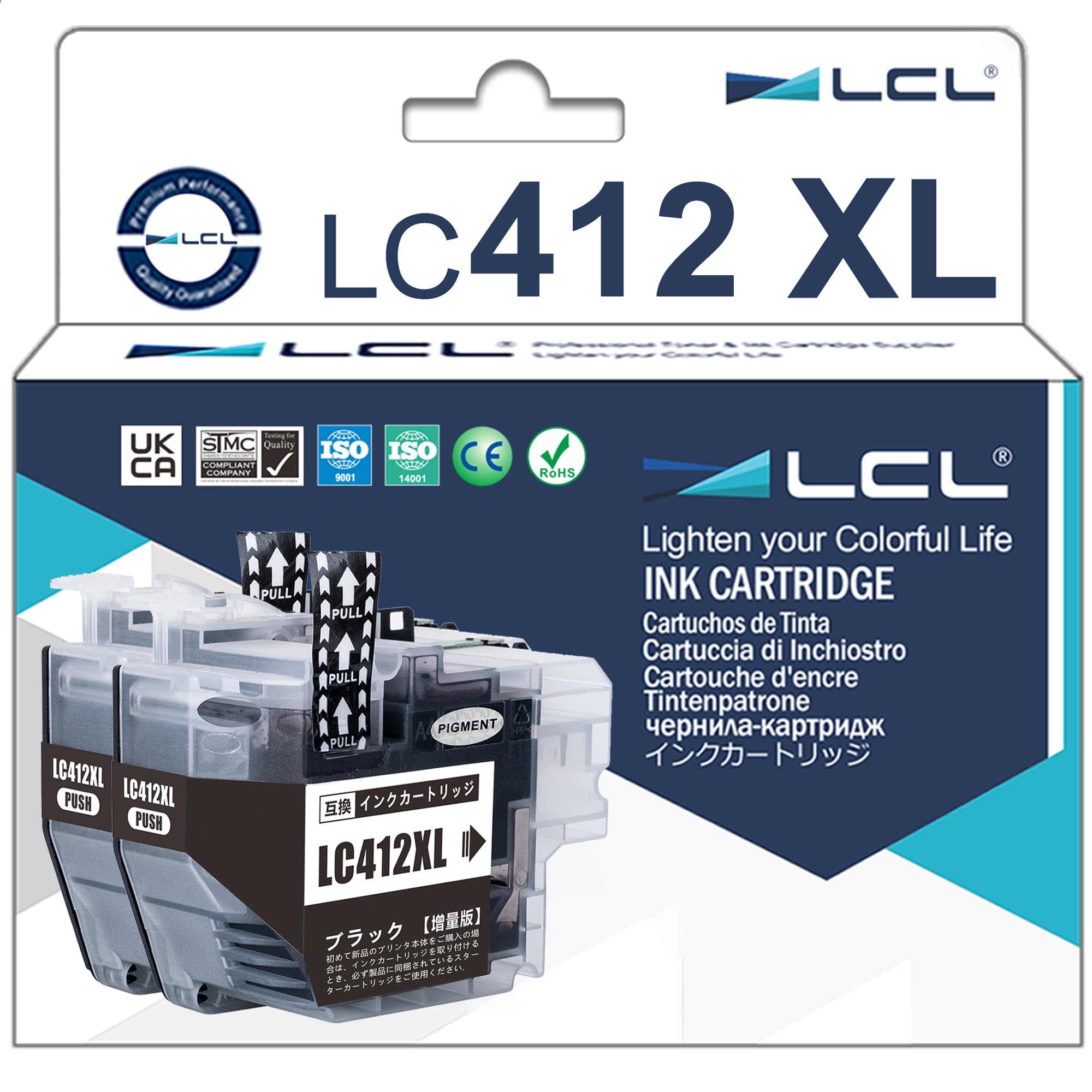 Amazon.co.jp: LCL 互換LC412 LC412XL LC412XLBKインク高容量ブラザー