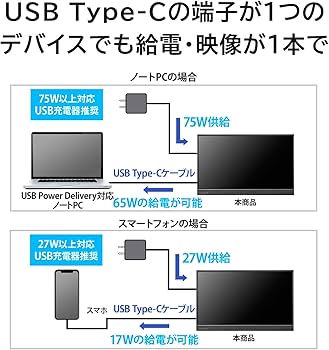 Amazon.co.jp: IODATA モバイルモニター 17.3インチ スタンドセット 省