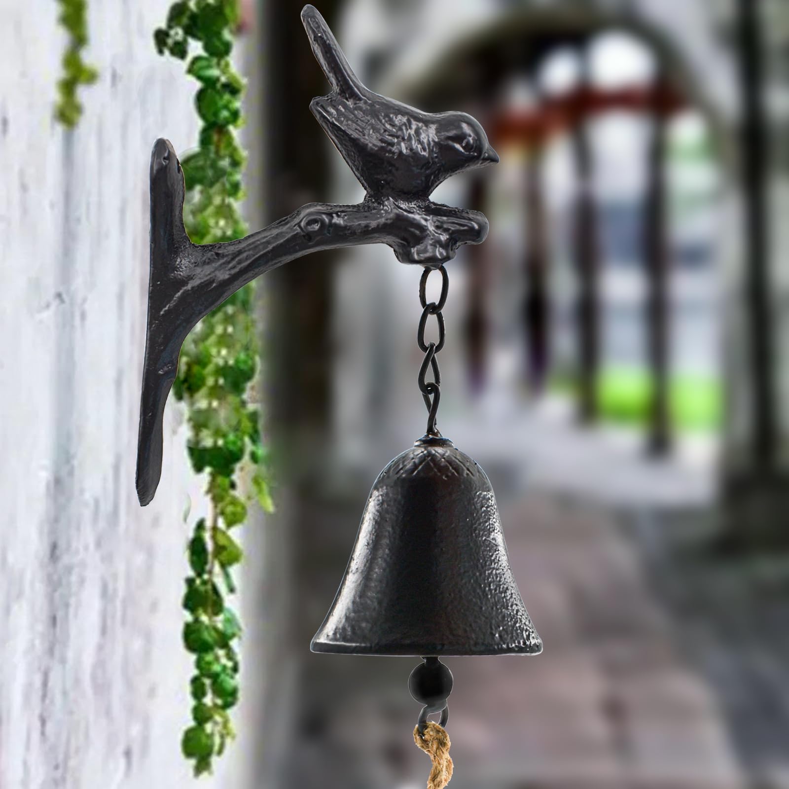 Amazon.co.jp: MrMrKura ドアベル 呼び鈴 鋳鉄製 鳥風鈴 壁掛けベル