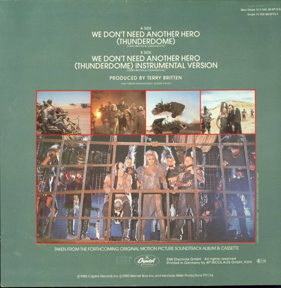 Tina Turner - We Don't Need Another Hero (Thunderdome) - Capitol