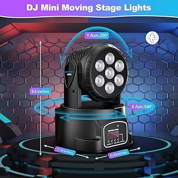 Amazon.com: BETOPPER Mini RGBW Stage Lighting, 7 x 8W Moving Head