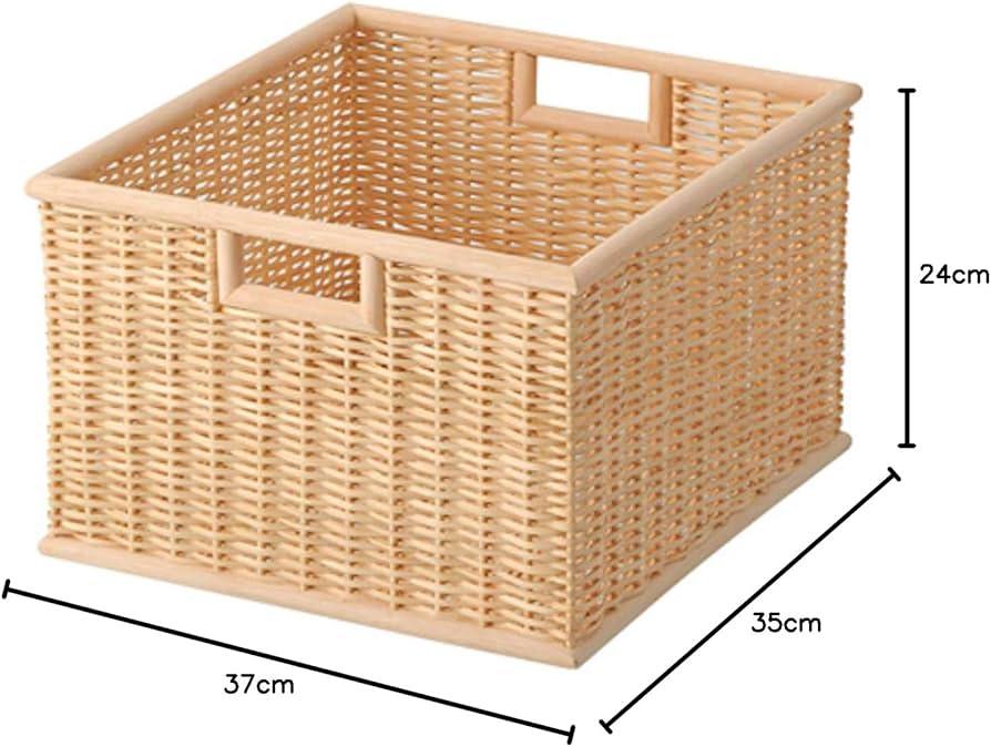 Amazon.co.jp: 無印良品 重なるブリ材角型バスケット 大 幅35×奥行37