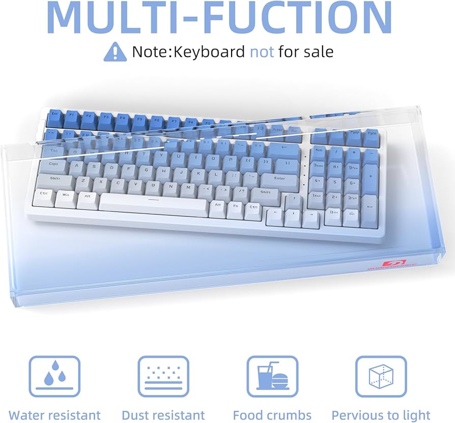 SELORSS Acrílico Gaming Keyboard Capa protetora contra mecânico PC