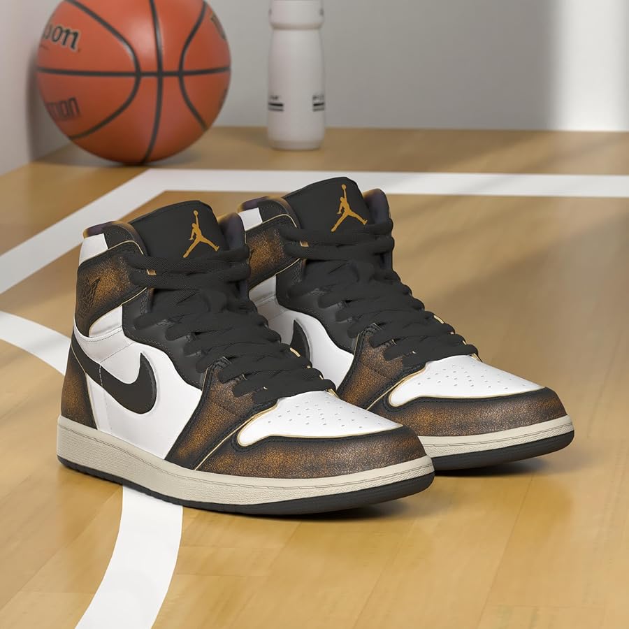 Amazon.com: Jordan Mens Air 1 Mid SE DQ8417 071 Orange Wear Away