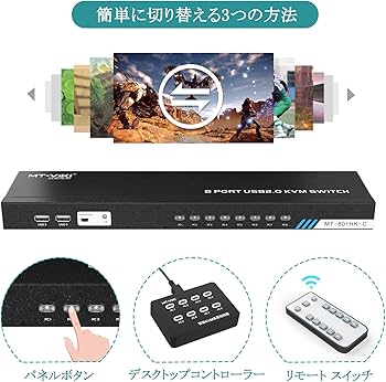 Amazon.co.jp: KVMスイッチ HDMI 8ポート KVM USB 切替器 8入力1出力