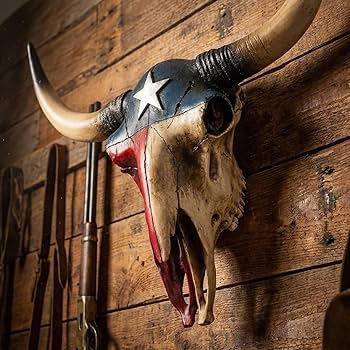 Amazon.co.jp: Urbalabs 素朴なテキサス国旗 ロングホーン 牛の頭蓋骨