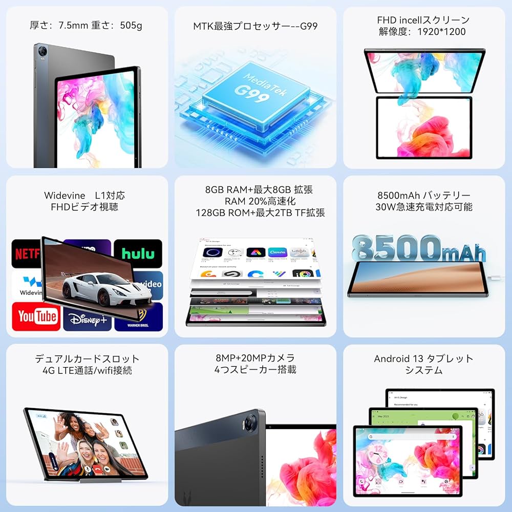 Amazon.co.jp: Headwolf HPad5 タブレットSIMフリー10.5インチ