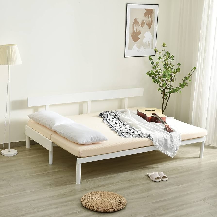 Amazon｜ソファーベッド 伸縮式 3人掛け 木製 2way 幅195cm 耐荷重約