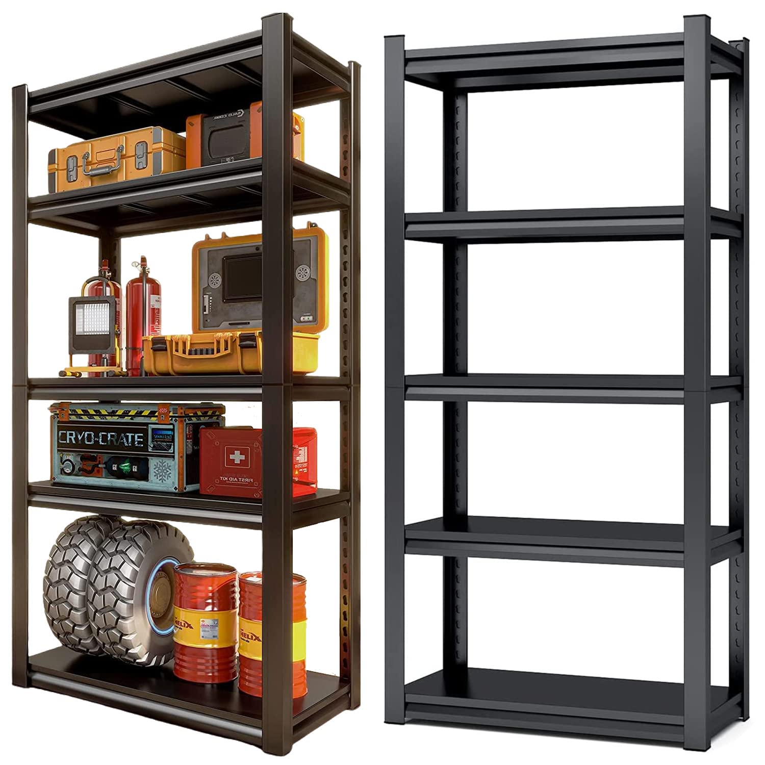 Amazon｜PTUWODS スチールラック本体 高耐荷重収納棚 メタルラック