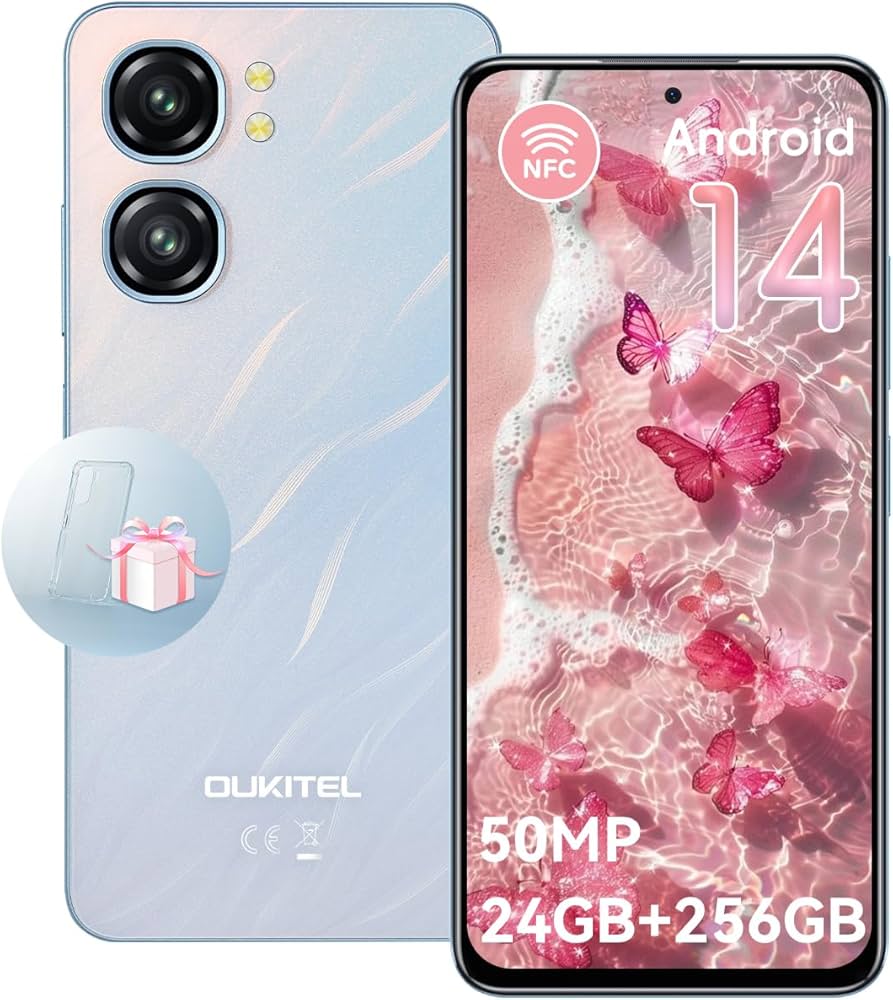 Amazon | OUKITEL C58 Pro SIMフリー スマホ 本体 - 24GB RAM+256GB