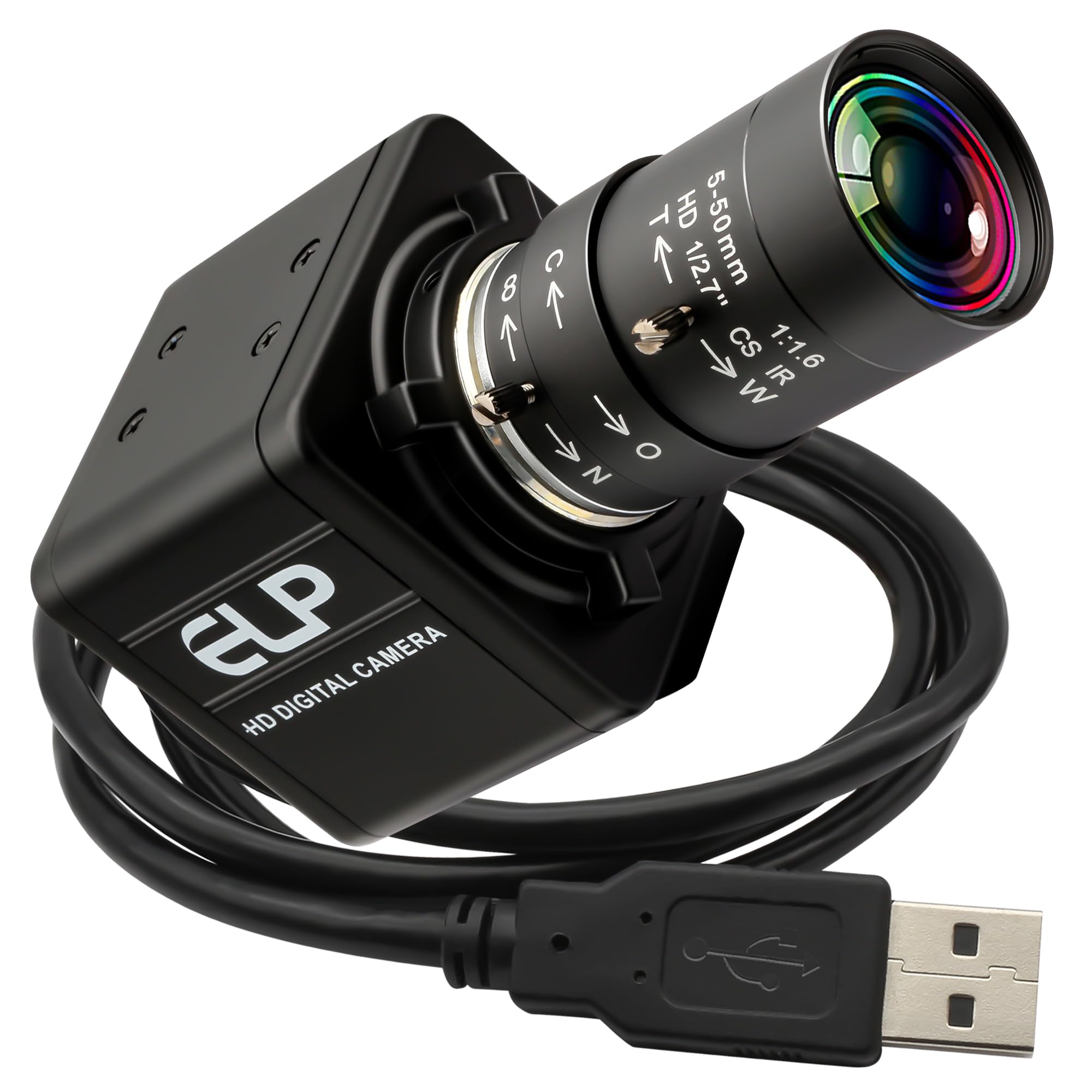 Amazon.com: 1080P USB Camera with Microphone Manual Zoom 5-50mm