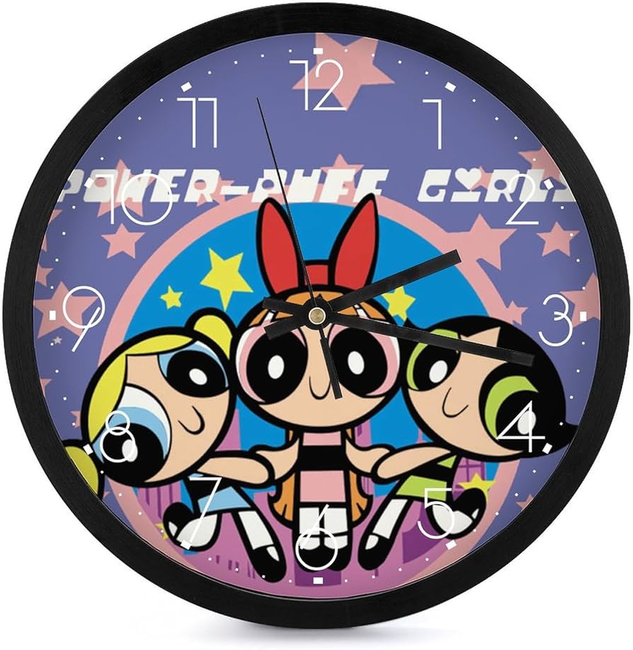 Amazon.co.jp: パワーパフガールズ (1) 掛け時計 おしゃれ 北欧 壁掛け