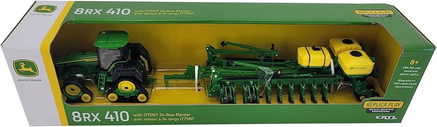 Amazon.com: John Deere 1/64 8RX 410 w/ 1775NT 24-Row Planter Toy