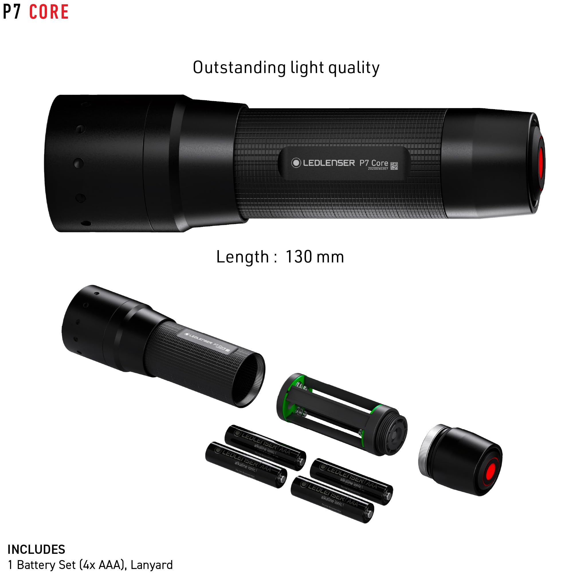Amazon.co.jp: Ledlenser P7コア懐中電灯 - キットA、単4電池駆動懐中