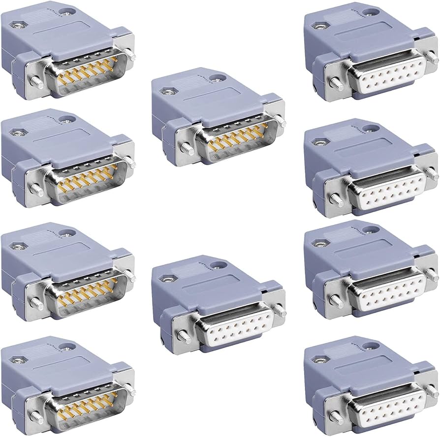 Amazon.co.jp: PENGLIN 10個 D-SUB 15ピンコネクタ オス・メス 各5個 D