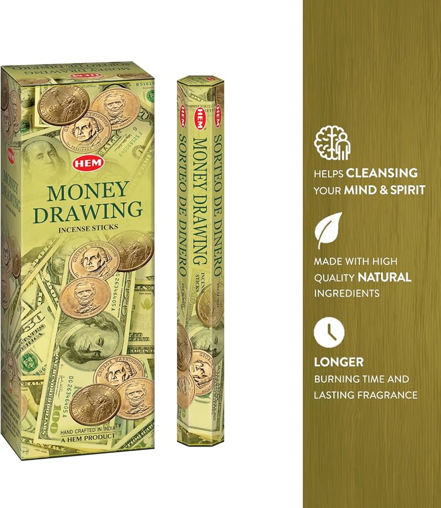 Amazon.co.jp: HEM Money Drawing お香スティック100本 (5 x 20本