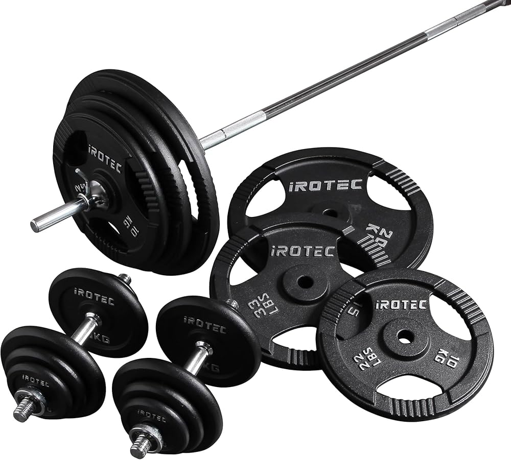 Amazon | IROTEC（アイロテック）バーベル ダンベル 140KGセット/ 筋