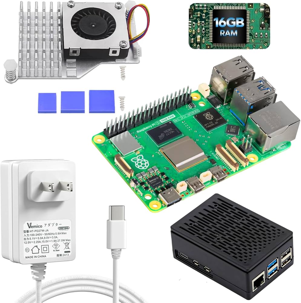 Amazon | Vesiri Raspberry Pi5 16GB Kit日本技適済みraspberry pi5