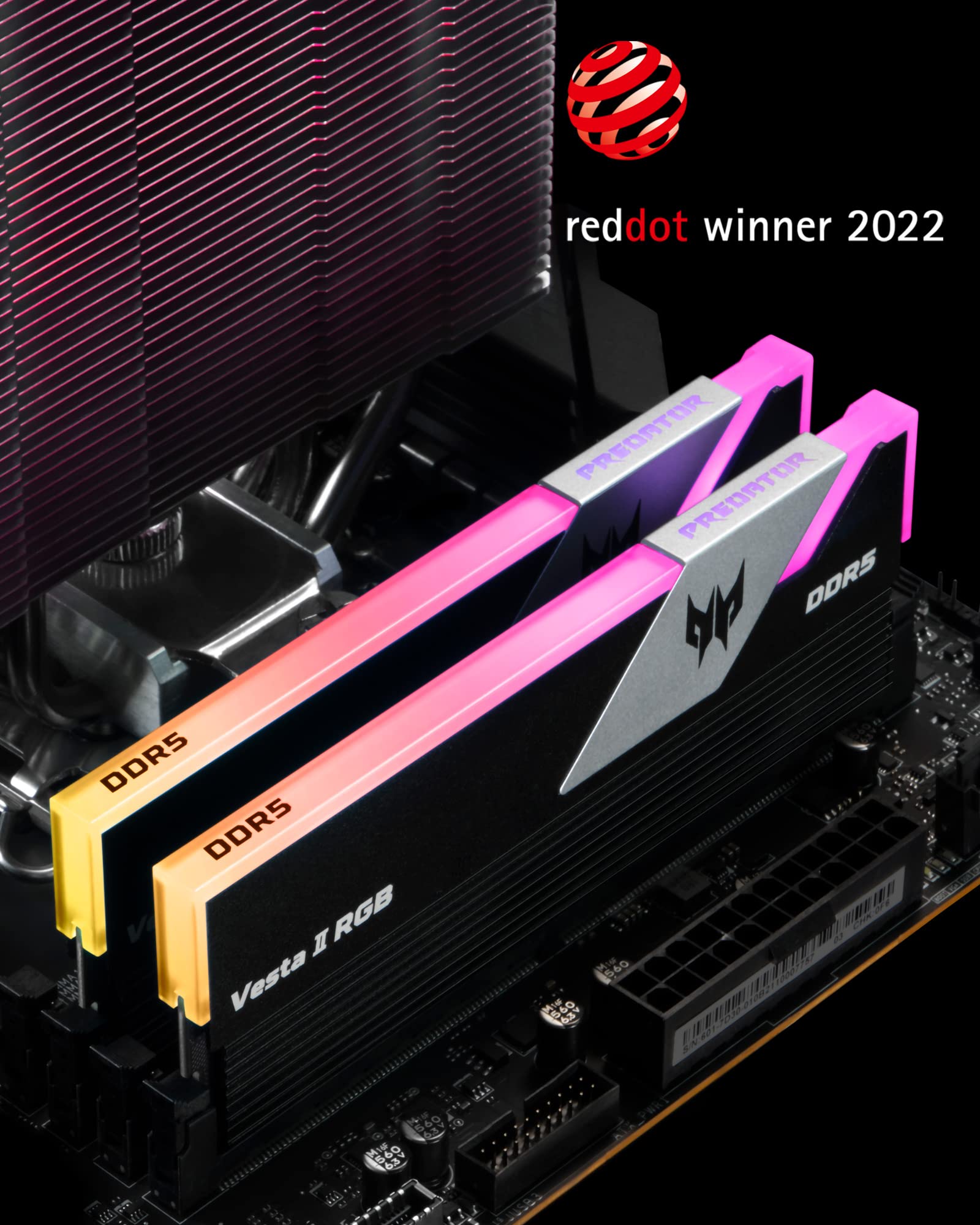 Acer Predator Vesta II DDR5 RGB RAM 64GB Kit (32GBx2) 5200MHz (PC5