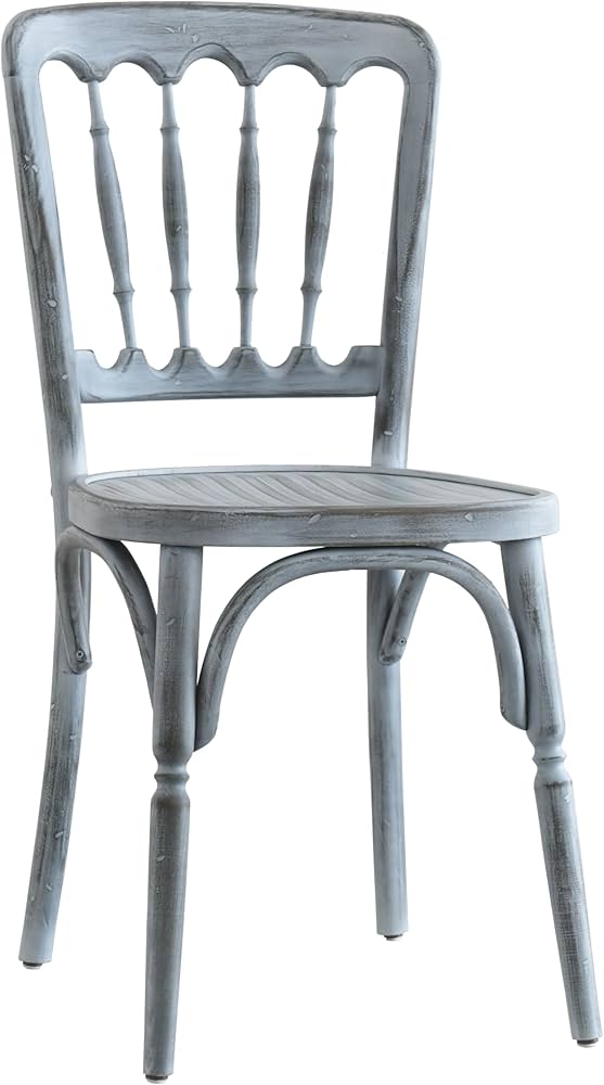 Amazon｜アンティーク 椅子 ナポレオン チェア ブルー グレー 大人