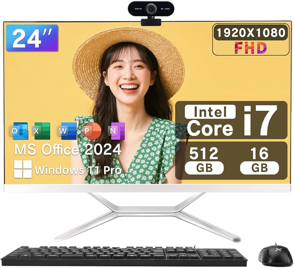 Amazon.co.jp: VETESA デスクトップパソコン Core i7 24インチIPS 高