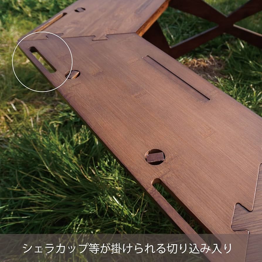 Amazon.co.jp: RcrCamp ヘキサゴンテーブル ブラウン ヘキサテーブル