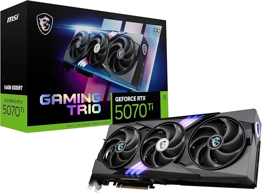 Amazon.com: MSI NVIDIA GeForce RTX 5070 Ti 16G Gaming Trio OC Plus
